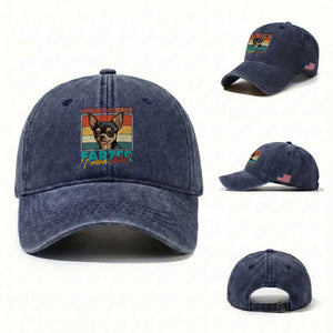 Funny World's Best Farter I Mean Father Washed Cotton Baseball Cap Dog Dad TS11 Washed Cap Universal Fit Navy Print Your Wear