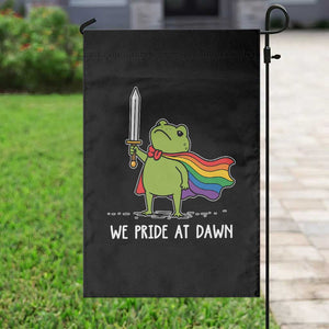We Pride At Dawn Garden Flag Funny LGBT Frog Rainbow Pride Month TS11 Print Your Wear