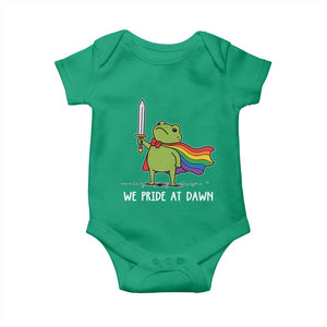 We Pride At Dawn Baby Onesie Funny LGBT Frog Rainbow Pride Month TS11 Irish Green Print Your Wear