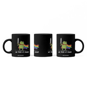We Pride At Dawn Coffee Mug Funny LGBT Frog Rainbow Pride Month TS11 Print Your Wear