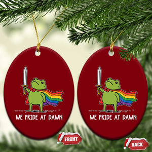 We Pride At Dawn Ceramic Ornament Funny LGBT Frog Rainbow Pride Month TS11 Print Your Wear