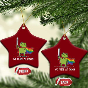 We Pride At Dawn Ceramic Ornament Funny LGBT Frog Rainbow Pride Month TS11 Print Your Wear