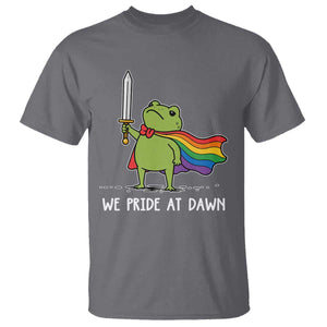 We Pride At Dawn T Shirt Funny LGBT Frog Rainbow Pride Month TS11 Charcoal Print Your Wear