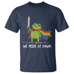 We Pride At Dawn T Shirt Funny LGBT Frog Rainbow Pride Month TS11 Navy Print Your Wear