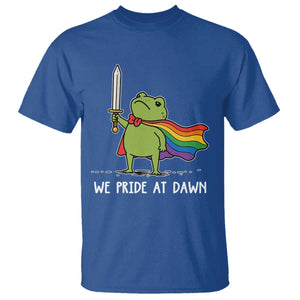 We Pride At Dawn T Shirt Funny LGBT Frog Rainbow Pride Month TS11 Royal Blue Print Your Wear