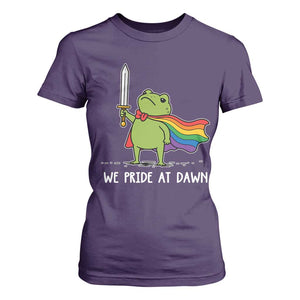 We Pride At Dawn T Shirt For Women Funny LGBT Frog Rainbow Pride Month TS11 Purple Print Your Wear