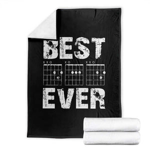 Guitar Father Throw Blanket Funny Best Dad Ever D A D Chord Gifts Guitarist Papa TS11 Black Print Your Wear