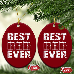 Guitar Father Ceramic Ornament Funny Best Dad Ever D A D Chord Gifts Guitarist Papa TS11 Print Your Wear