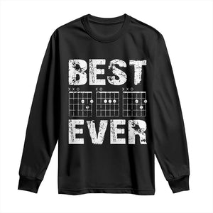 Guitar Father Long Sleeve Shirt Funny Best Dad Ever D A D Chord Gifts Guitarist Papa TS11 Black Print Your Wear