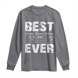 Guitar Father Long Sleeve Shirt Funny Best Dad Ever D A D Chord Gifts Guitarist Papa TS11 Charcoal Print Your Wear