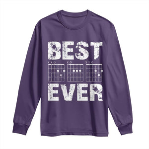 Guitar Father Long Sleeve Shirt Funny Best Dad Ever D A D Chord Gifts Guitarist Papa TS11 Purple Print Your Wear