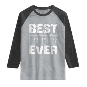 Guitar Father Raglan Shirt Funny Best Dad Ever D A D Chord Gifts Guitarist Papa TS11 Heather Gray Heather Charcoal Print Your Wear