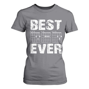 Guitar Father T Shirt For Women Funny Best Dad Ever D A D Chord Gifts Guitarist Papa TS11 Charcoal Print Your Wear