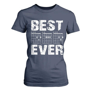Guitar Father T Shirt For Women Funny Best Dad Ever D A D Chord Gifts Guitarist Papa TS11 Navy Print Your Wear