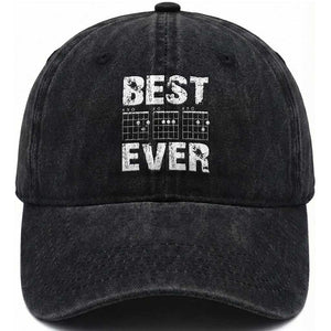 Guitar Father Washed Cotton Baseball Cap Funny Best Dad Ever D A D Chord Gifts Guitarist Papa TS11 Print Your Wear