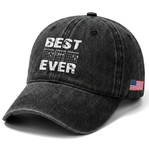 Guitar Father Washed Cotton Baseball Cap Funny Best Dad Ever D A D Chord Gifts Guitarist Papa TS11 Print Your Wear