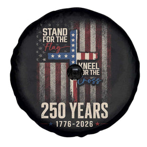 God 250th Anniversary USA Spare Tire Cover Stand For The Flag Kneel For The Cross TS11 Print Your Wear