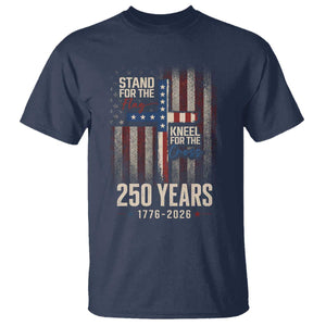 God 250th Anniversary USA T Shirt Stand For The Flag Kneel For The Cross