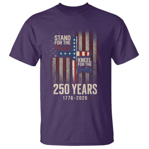 God 250th Anniversary USA T Shirt Stand For The Flag Kneel For The Cross