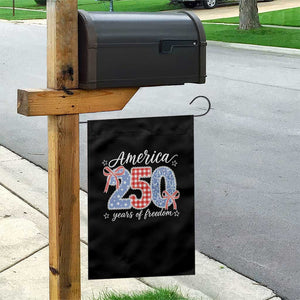Girly America 250 Years Of Freedom Garden Flag 4th of July Coquette Bow