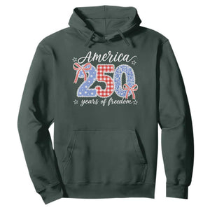 Girly America 250 Years Of Freedom Hoodie 4th of July Coquette Bow