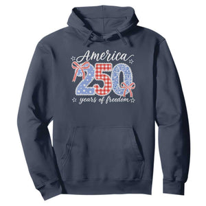 Girly America 250 Years Of Freedom Hoodie 4th of July Coquette Bow