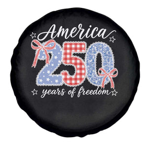 Girly America 250 Years Of Freedom Spare Tire Cover 4th of July Coquette Bow