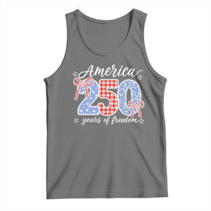 Girly America 250 Years Of Freedom Tank Top 4th of July Coquette Bow