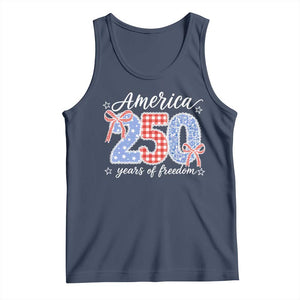 Girly America 250 Years Of Freedom Tank Top 4th of July Coquette Bow