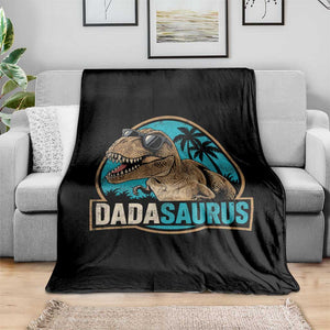 Dinosuar Dad Throw Blanket Funny Dadasaurus Fathers Day Family Matching TS11 Print Your Wear