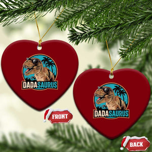 Dinosuar Dad Ceramic Ornament Funny Dadasaurus Fathers Day Family Matching TS11 Print Your Wear