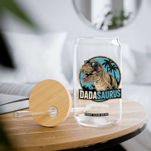 Dinosuar Dad Glass Can Funny Dadasaurus Fathers Day Family Matching TS11 Print Your Wear