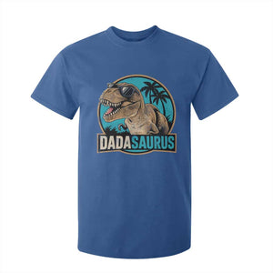 Dinosuar Dad T Shirt For Kid Funny Dadasaurus Fathers Day Family Matching TS11 Royal Blue Print Your Wear