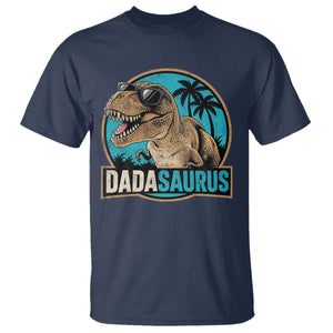 Dinosuar Dad T Shirt Funny Dadasaurus Fathers Day Family Matching TS11 Navy Print Your Wear