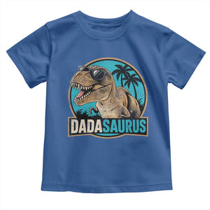 Dinosuar Dad Toddler T Shirt Funny Dadasaurus Fathers Day Family Matching TS11 Royal Blue Print Your Wear