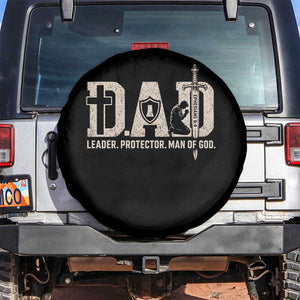 Christian Dad Spare Tire Cover Father Leader Protector Man Of God TS11 No hole Black Print Your Wear