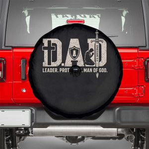 Christian Dad Spare Tire Cover Father Leader Protector Man Of God TS11 Black Print Your Wear