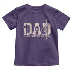 Christian Dad Toddler T Shirt Father Leader Protector Man Of God TS11 Purple Print Your Wear