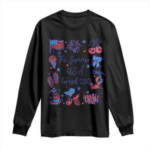 The Summer USA Turned 250 1776 2026 4th of July Long Sleeve Shirt TS11 Black Print Your Wear