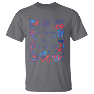 The Summer USA Turned 250 1776 2026 4th of July T Shirt TS11 Charcoal Print Your Wear