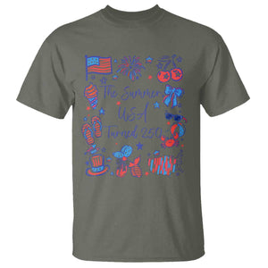 The Summer USA Turned 250 1776 2026 4th of July T Shirt TS11 Military Green Print Your Wear