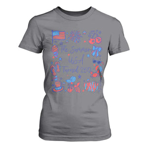 The Summer USA Turned 250 1776 2026 4th of July T Shirt For Women TS11 Charcoal Print Your Wear