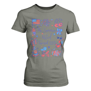 The Summer USA Turned 250 1776 2026 4th of July T Shirt For Women TS11 Military Green Print Your Wear