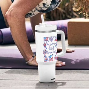 The Summer USA Turned 250 1776 2026 4th of July Tumbler With Handle TS11 Print Your Wear