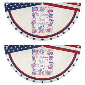 The Summer USA Turned 250 1776 2026 4th of July Patriotic Fan Flag