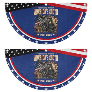 Steam Locomotive Train USA 250th Anniversary Patriotic Fan Flag Coast To Coast Patriotism Liberty American Flag TS11 2pcs pack Classic Navy Print Your Wear