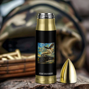 Train USA 250 Year Anniversary 1776 2026 Bullet Tumbler Van Gogh Art Steam Locomotive Railroad Starry Night