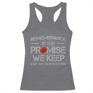 Remembrance Is The Promise We Keep Racerback Tank Top Memorial Day TS11 Charcoal Print Your Wear