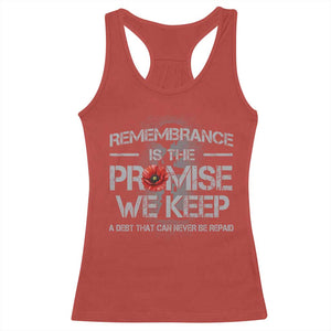 Remembrance Is The Promise We Keep Racerback Tank Top Memorial Day TS11 Red Print Your Wear
