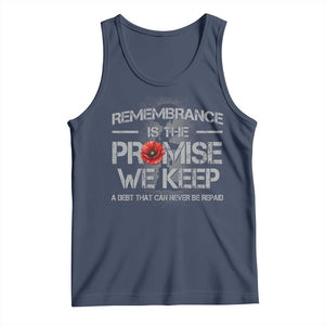 Remembrance Is The Promise We Keep Tank Top Memorial Day TS11 Navy Print Your Wear